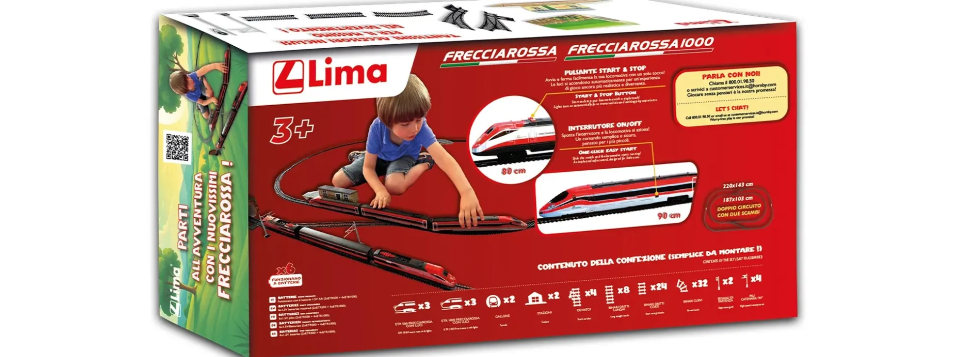Lima HL1410A Startset 2x Triebzug ETR 1000 Frecciarossa FS | Batteriebetrieb | Spur H0