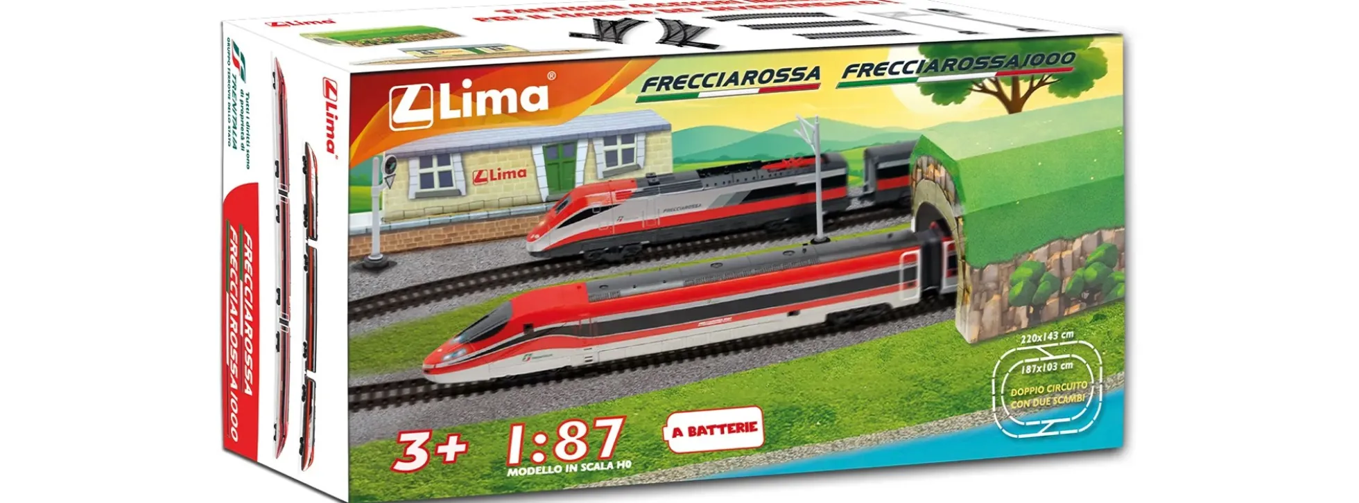 Lima HL1410A Startset 2x Triebzug ETR 1000 Frecciarossa FS | Batteriebetrieb | Spur H0