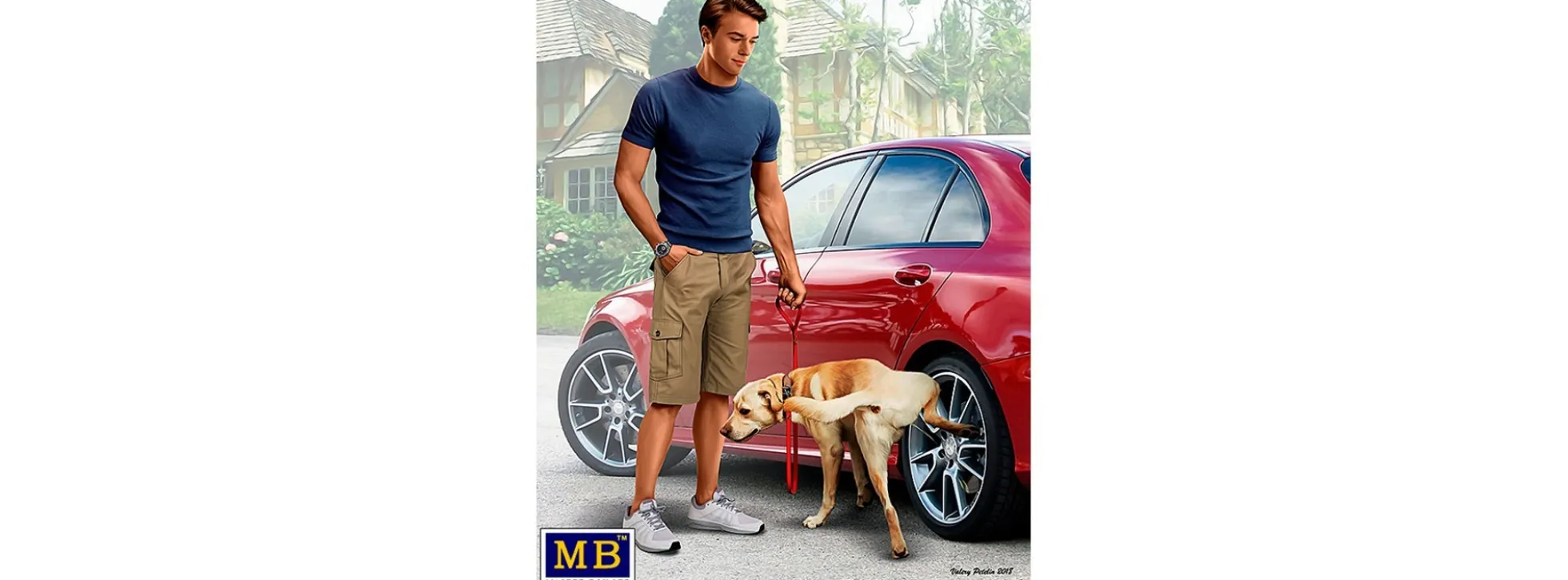 MasterBox 24049 Auto Figur Bart + Radley | Auto Zubehör Bausatz 1:24