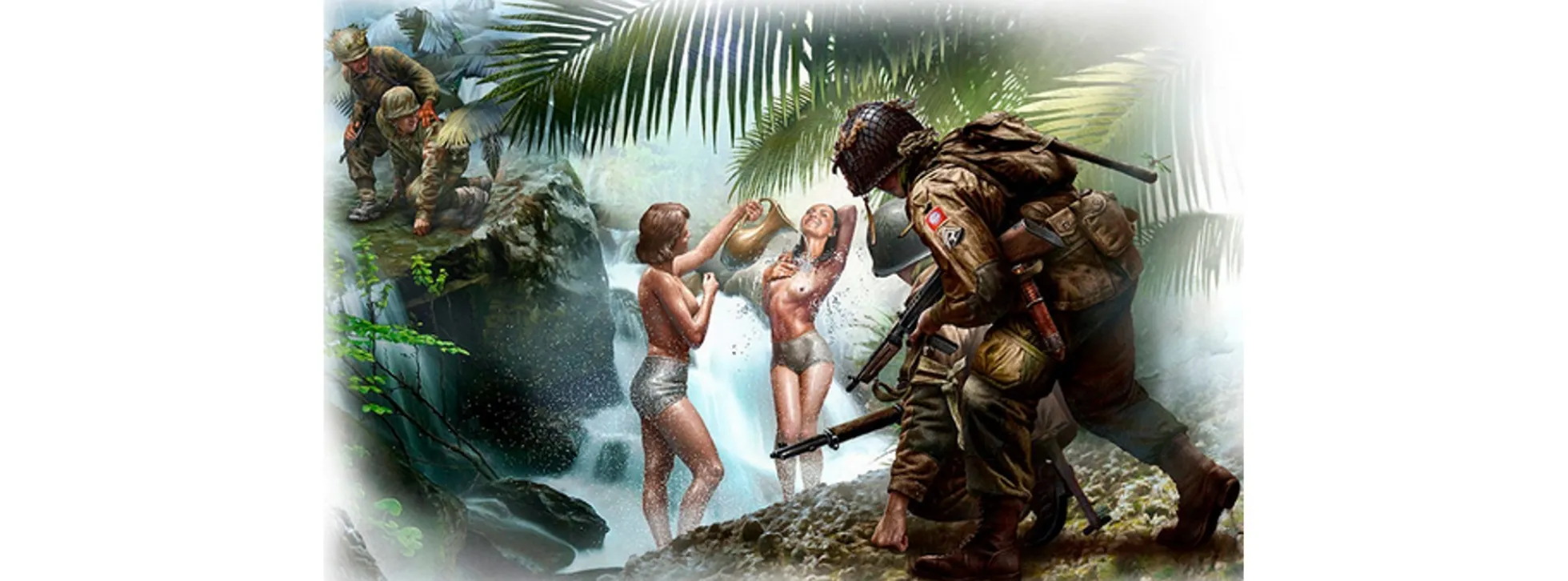 MasterBox 35157 U.S. + German Paratroopers + Girls | Militär Bausatz 1:35