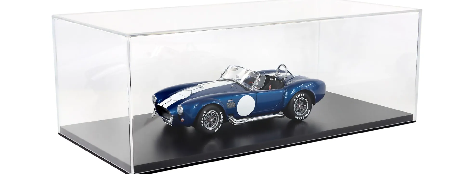 MBH603020 Acryglas-Vitrine mit schwarzem MDF-Sockel | 600 x 300 x 220 mm
