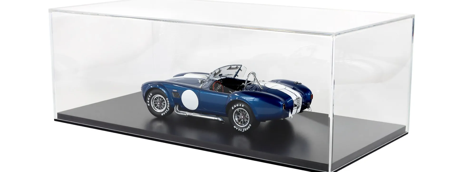 MBH603020 Acryglas-Vitrine mit schwarzem MDF-Sockel | 600 x 300 x 220 mm