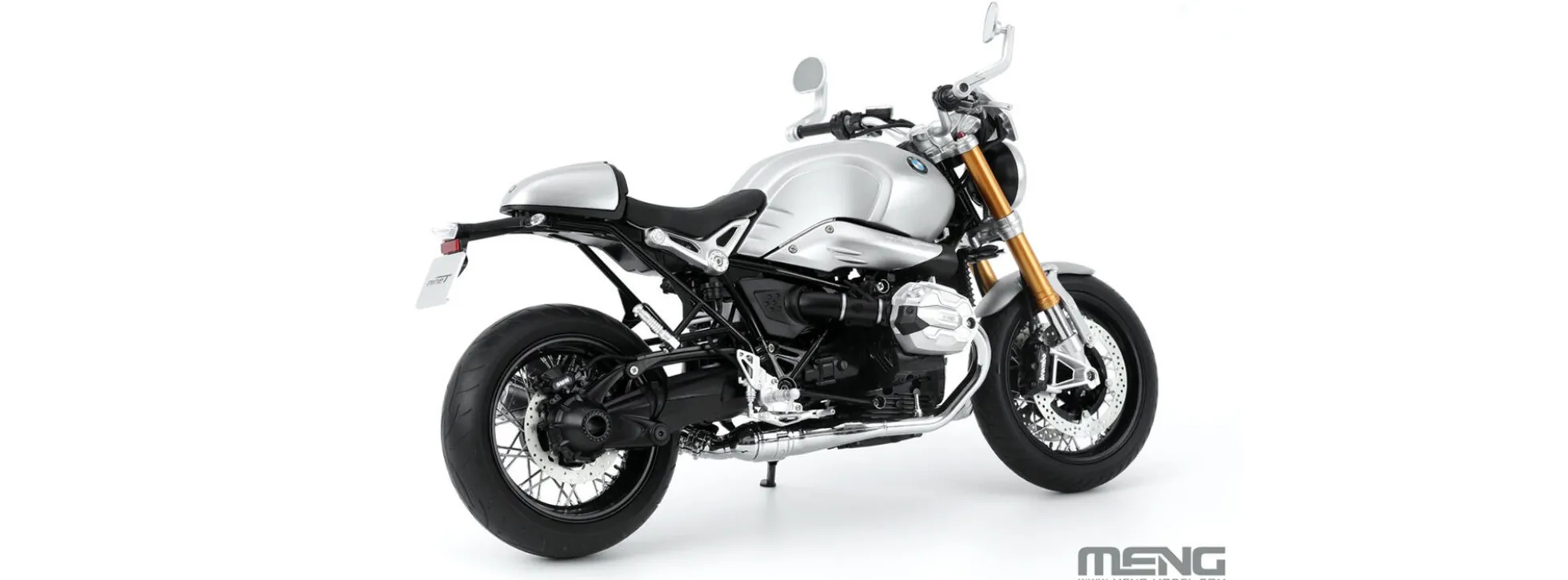 MENG-Model MT-003v BMW R nineT Option 719 Aluminium | Vorlackiert | Motorrad Bausatz 1:9