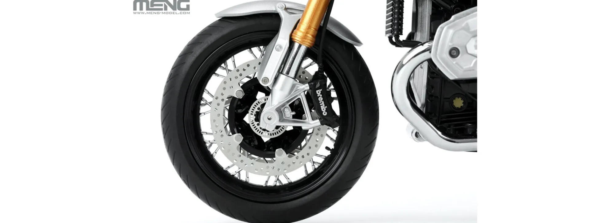 MENG-Model MT-003v BMW R nineT Option 719 Aluminium | Vorlackiert | Motorrad Bausatz 1:9