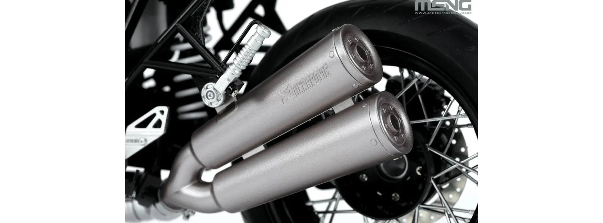 MENG-Model MT-003v BMW R nineT Option 719 Aluminium | Vorlackiert | Motorrad Bausatz 1:9