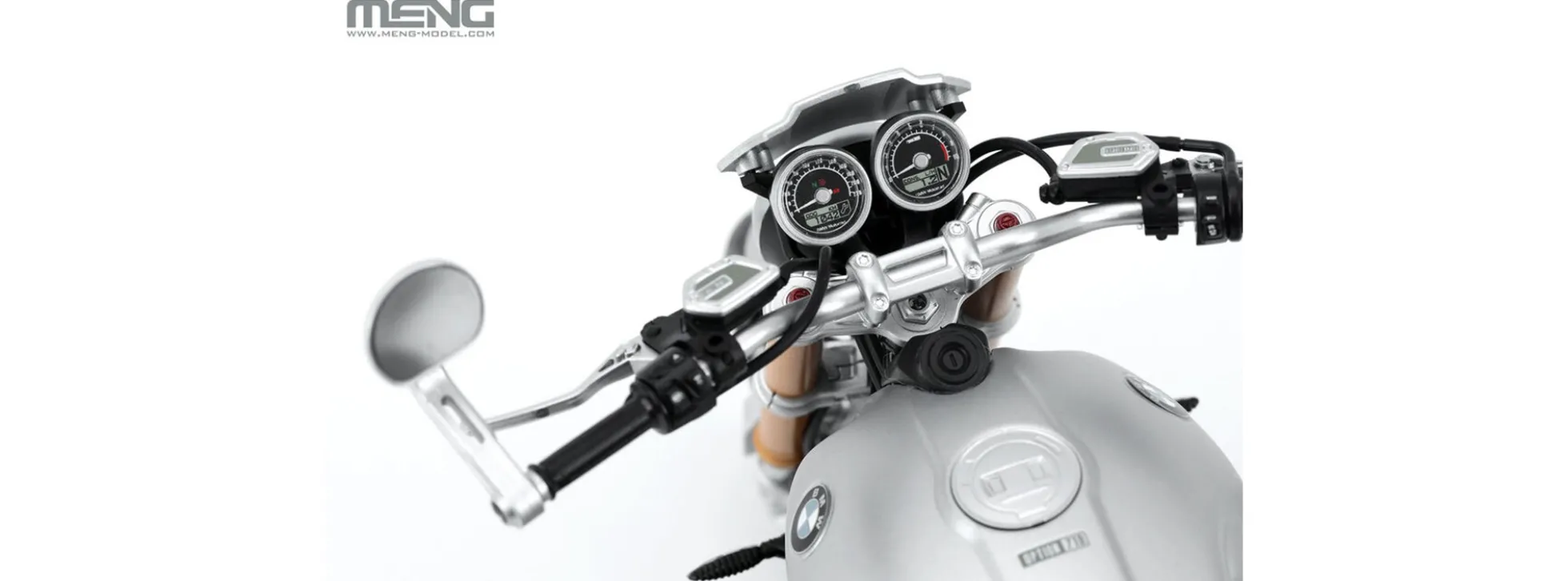 MENG-Model MT-003v BMW R nineT Option 719 Aluminium | Vorlackiert | Motorrad Bausatz 1:9