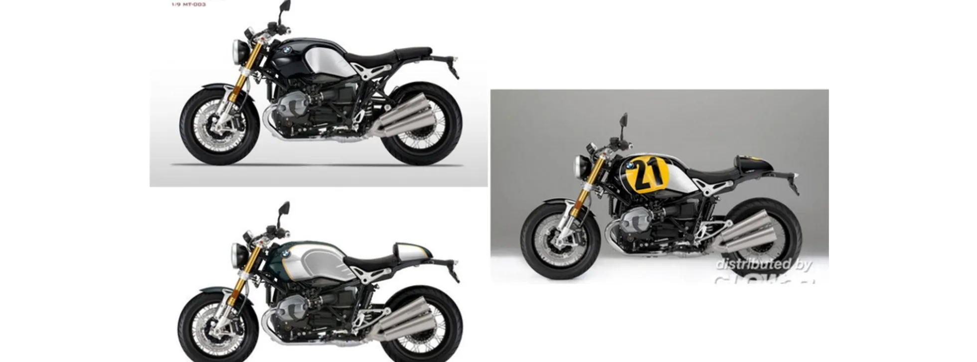 MENG MT-003 BMW R nineT | Motorrad Bausatz 1:9