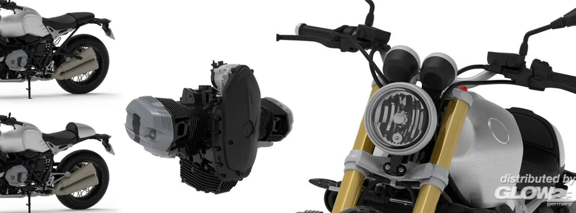 MENG MT-003 BMW R nineT | Motorrad Bausatz 1:9
