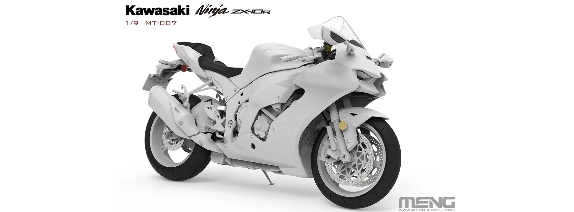 MENG MT-007 Kawasaki Ninja ZX-10R | Motorrad Bausatz 1:9
