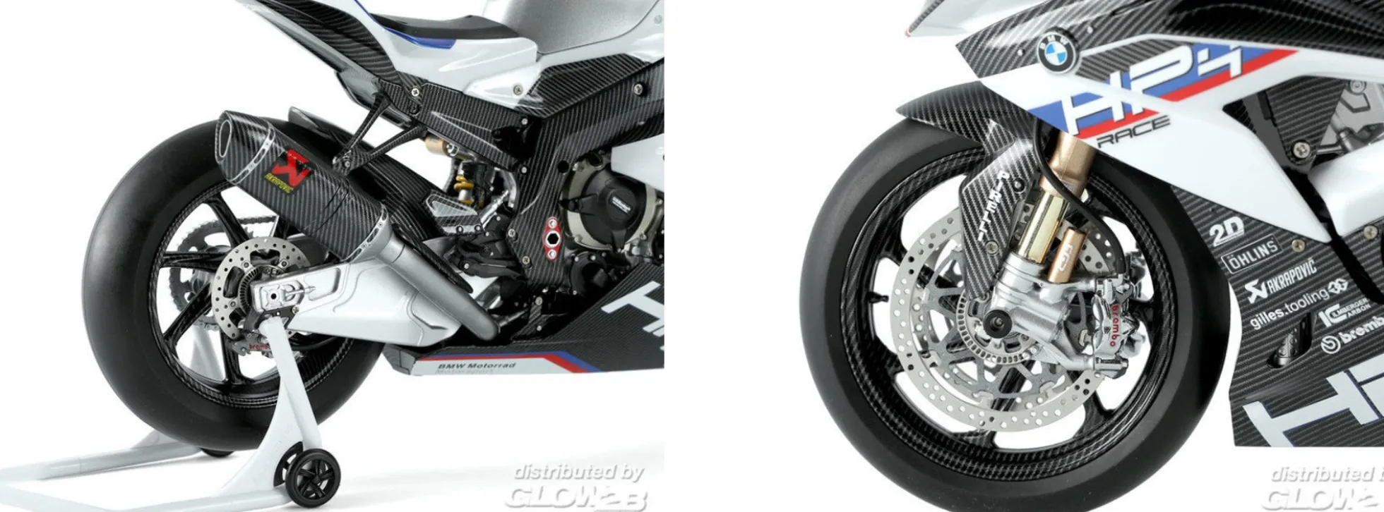 MENG MT-004S BMW HP4 Race | Vorlackiert | Motorrad Bausatz 1:9