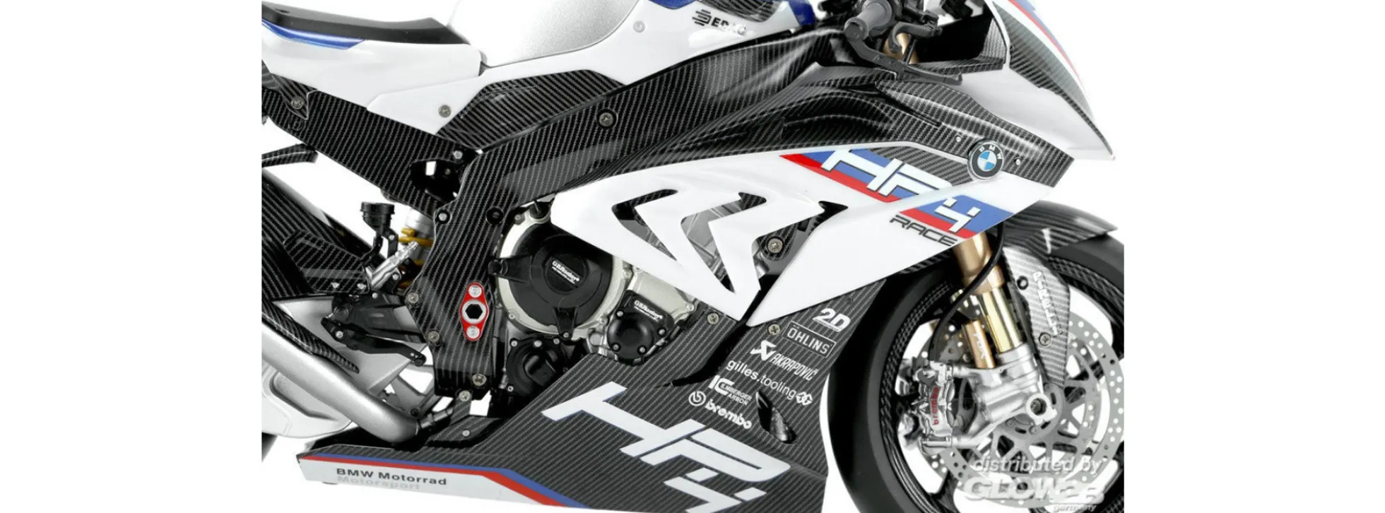 MENG MT-004S BMW HP4 Race | Vorlackiert | Motorrad Bausatz 1:9