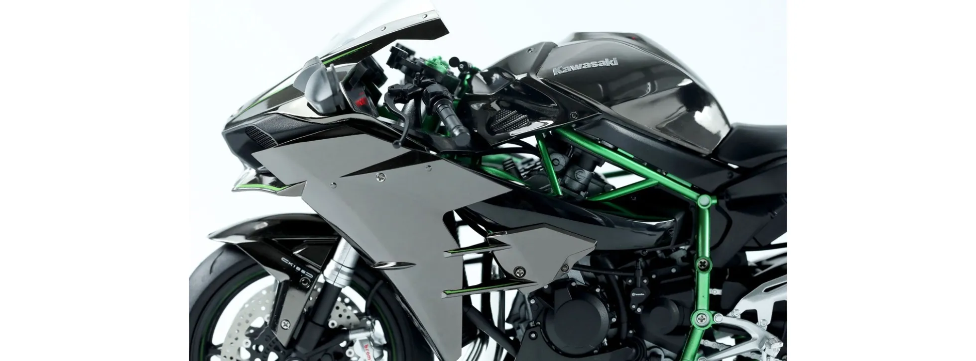 MENG MT-002S Kawasaki Ninja H2 | Vorlackiert | Motorrad Bausatz 1:9