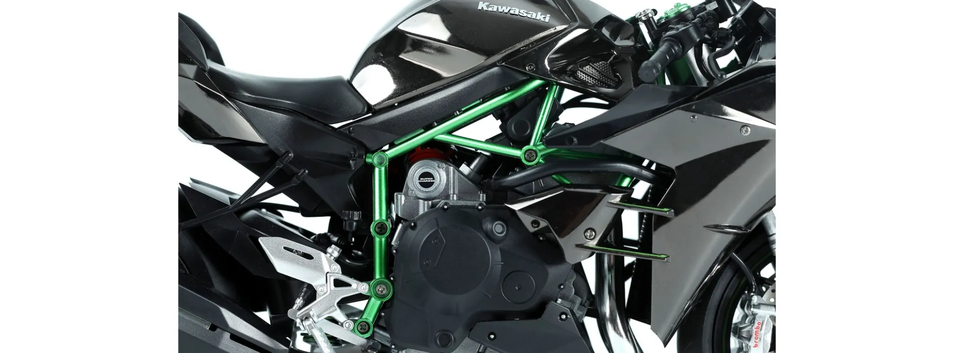 MENG MT-002S Kawasaki Ninja H2 | Vorlackiert | Motorrad Bausatz 1:9