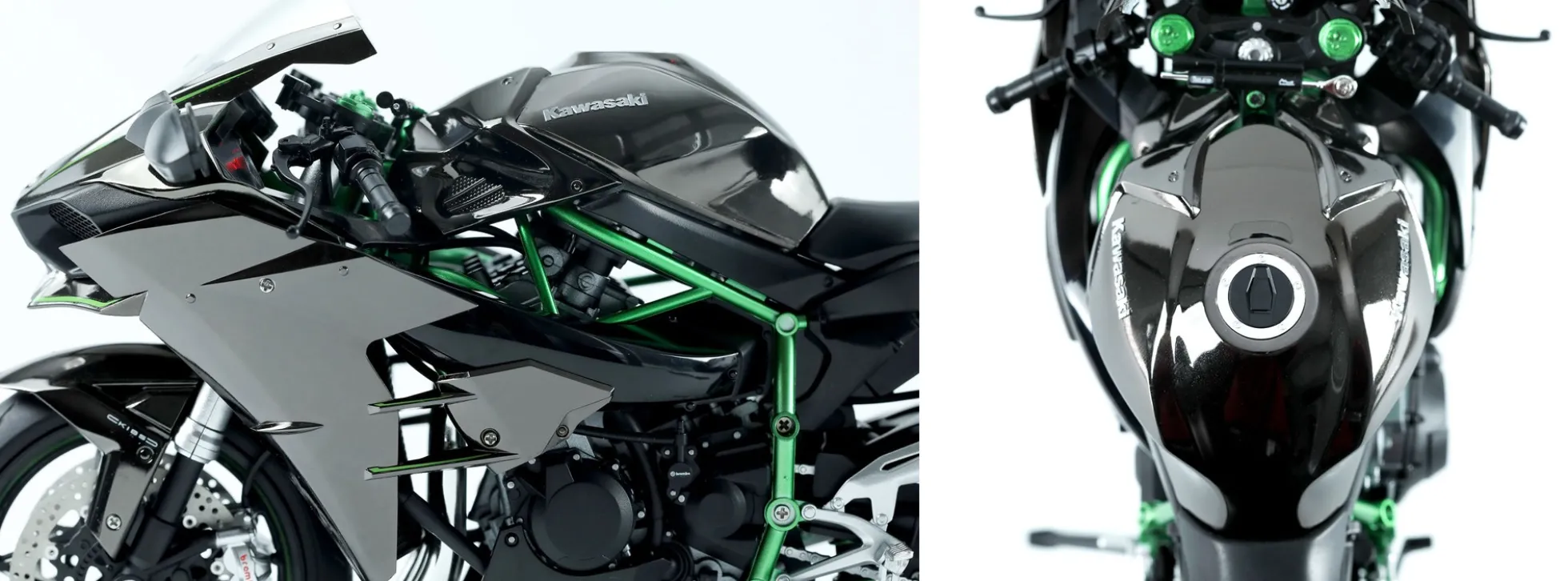MENG MT-002S Kawasaki Ninja H2 | Vorlackiert | Motorrad Bausatz 1:9