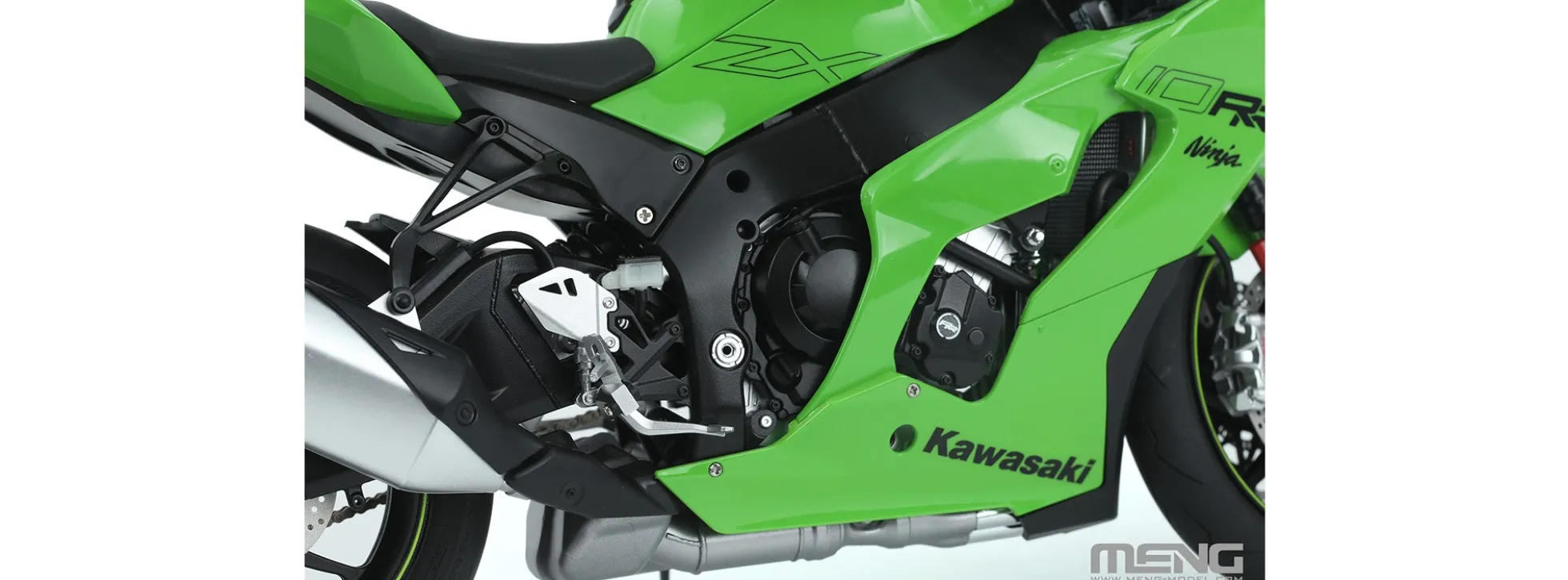 MENG MT-008s Kawasaki Ninja ZX-10RR | Vorlackiert | Motorrad Bausatz 1:9