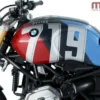 MENG MT-003T BMW R nineT Option 719, Mars Red/CosmicBlue | vorlackiert | Motorrad Bausatz 1:9
