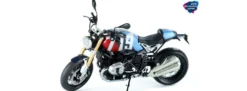 MENG MT-003T BMW R nineT Option 719, Mars Red/CosmicBlue | vorlackiert | Motorrad Bausatz 1:9