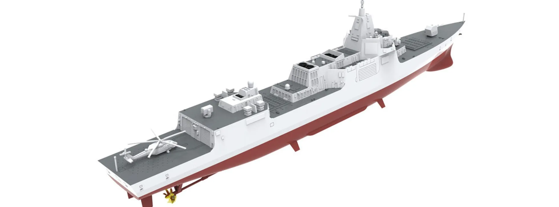 MENG PS-009 Chinese Type-055 Guided-Missile Destroyer | Schiff Bausatz 1:700