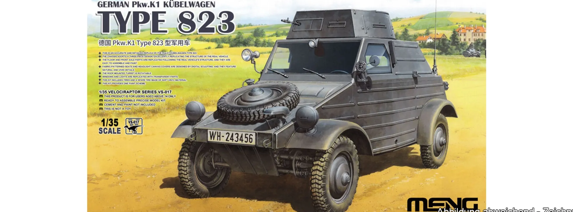 MENG VS-017 VW Typ 823 PKW K1 | Militär Bausatz 1:35