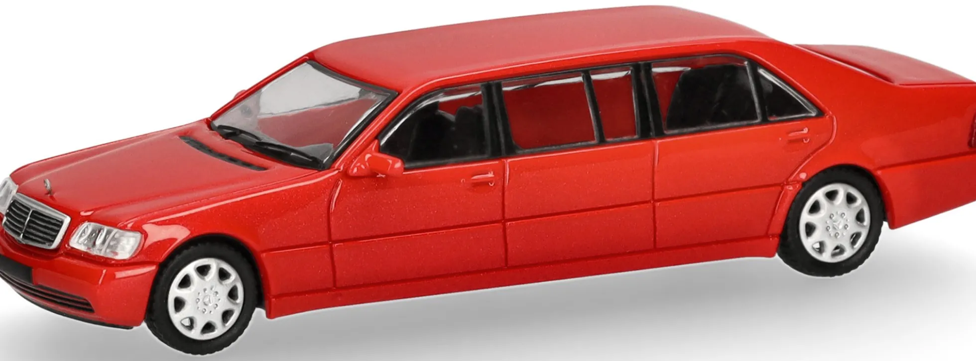 MicroCity 87MC000104 MB S600 Pullmann Stretch-Limousine rot | Modellauto 1:87