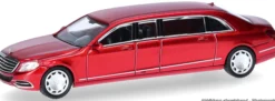MicroCity 87MC000136 MB S600 Pullmann W221 - weinrot | Modellauto 1:87