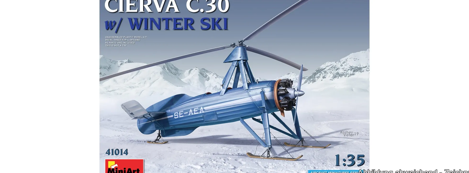 MiniArt 41014 Cierva C.30 mit Winterski | Flugzeug Bausatz 1:35