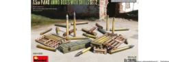 MiniArt 35402 7,5cm PaK 40 Munitionskiste mit Granaten - Set 2 | Militär Bausatz 1:35