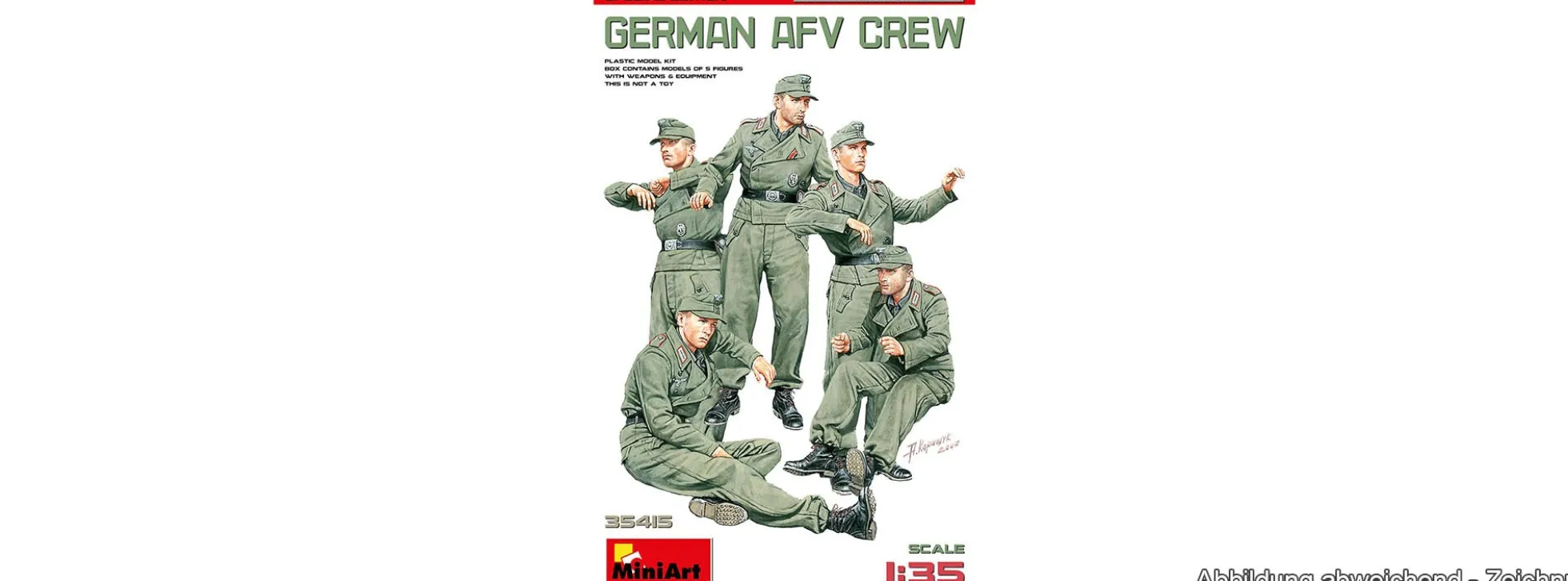 MiniArt 35415 Deutsche AFV Besatzung | 5 Stück | Panzer Besatzung Bausatz 1:35