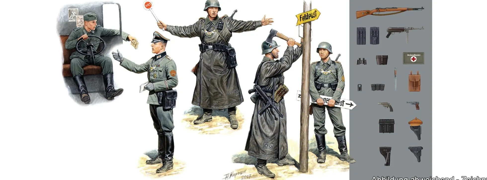 MiniArt 550035315 Deutsche Feldgendarmerie - Special Edition | 5 Stück | Figuren Bausatz 1:35