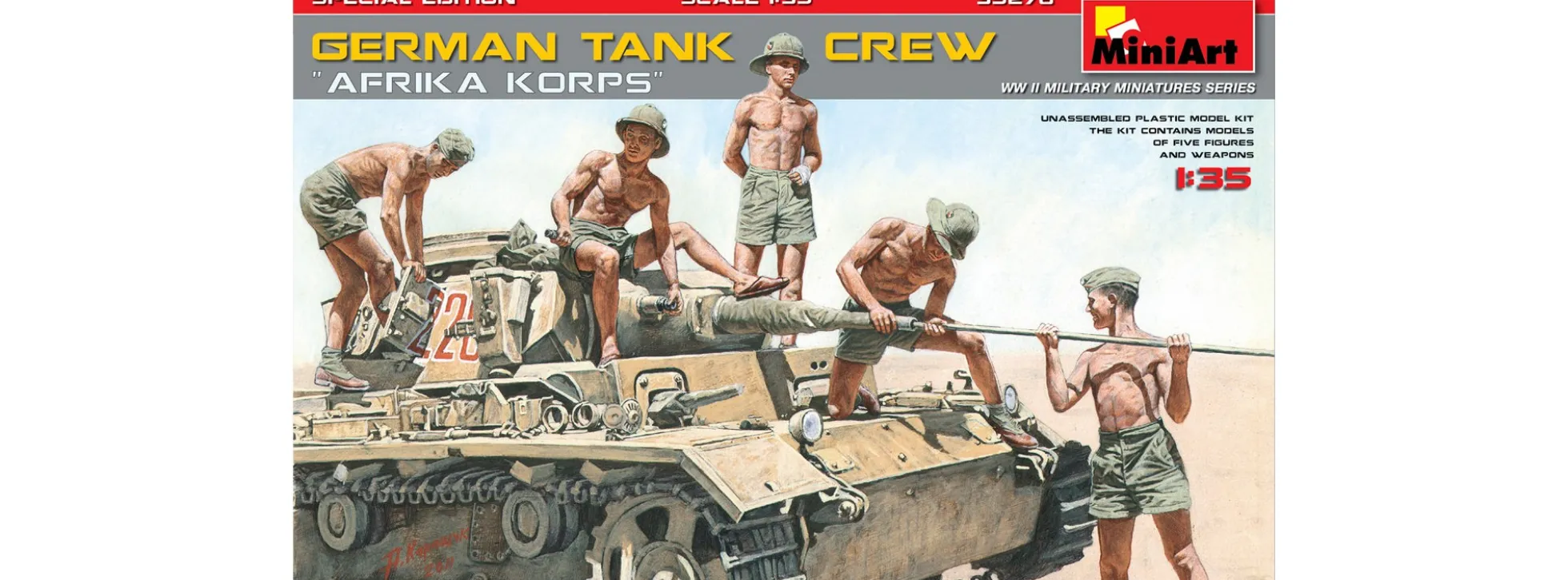 MiniArt 35278 Deutsche Panzerbesatzung Afrika Korps - Special Edition | Figuren Bausatz 1:35