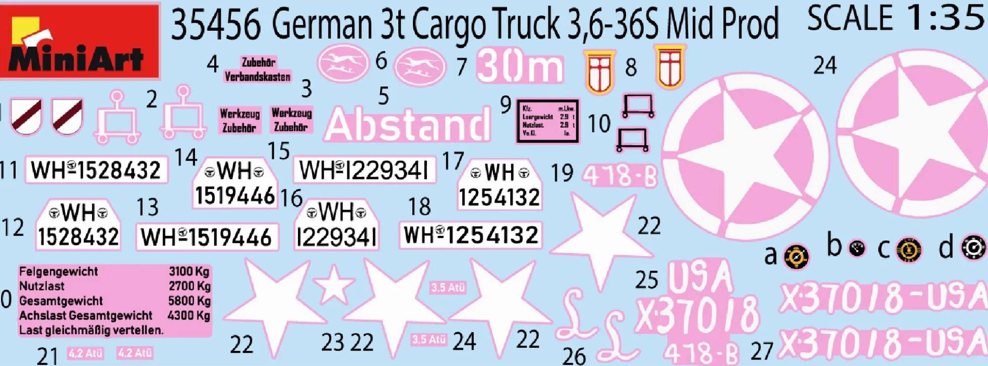 MiniArt 35456 Deutscher 3t Cargo Truck 3,6-36S | Militär Bausatz 1:35