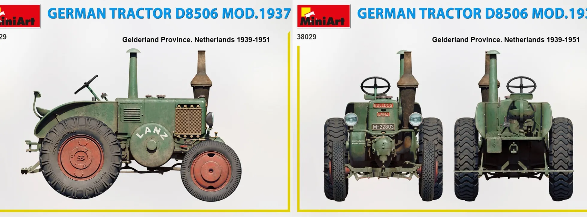 MiniArt 38029 Deutscher Traktor Schlepper D8506 Mod. 1937 | Traktor Bausatz 1:35