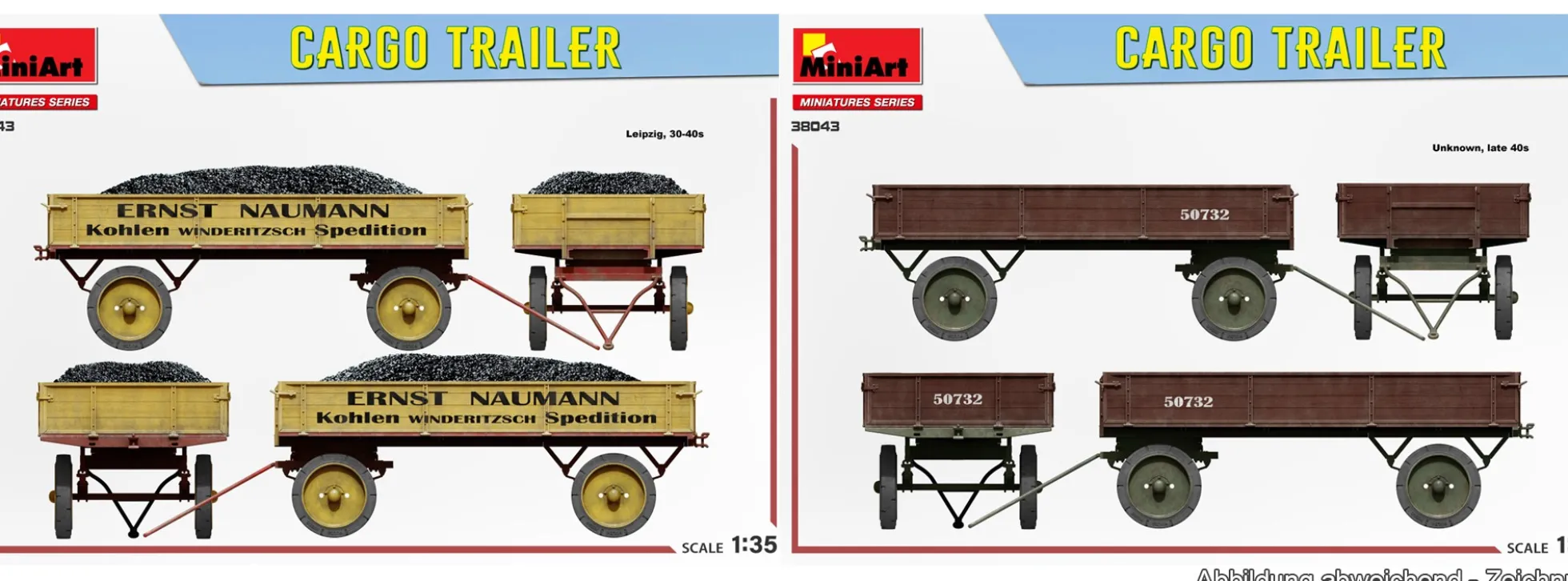 MiniArt 38043 Deutscher Transportanhänger | Anhänger Bausatz 1:35