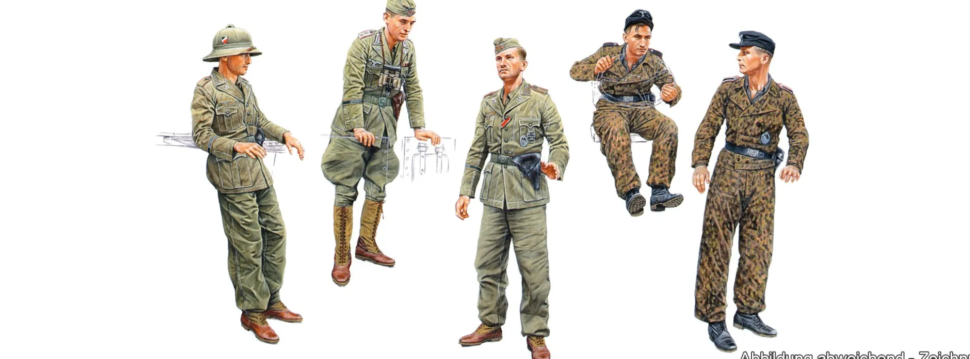 MiniArt 550035072 Deutsche Schwere Fahrzeug-Besatzung | 5 Stück | Figuren Bausatz 1:35