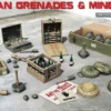 MiniArt 550035258 Deutsches Granaten-/Minen-Set | Militär Bausatz 1:35