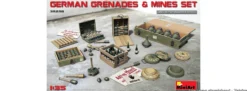 MiniArt 550035258 Deutsches Granaten-/Minen-Set | Militär Bausatz 1:35