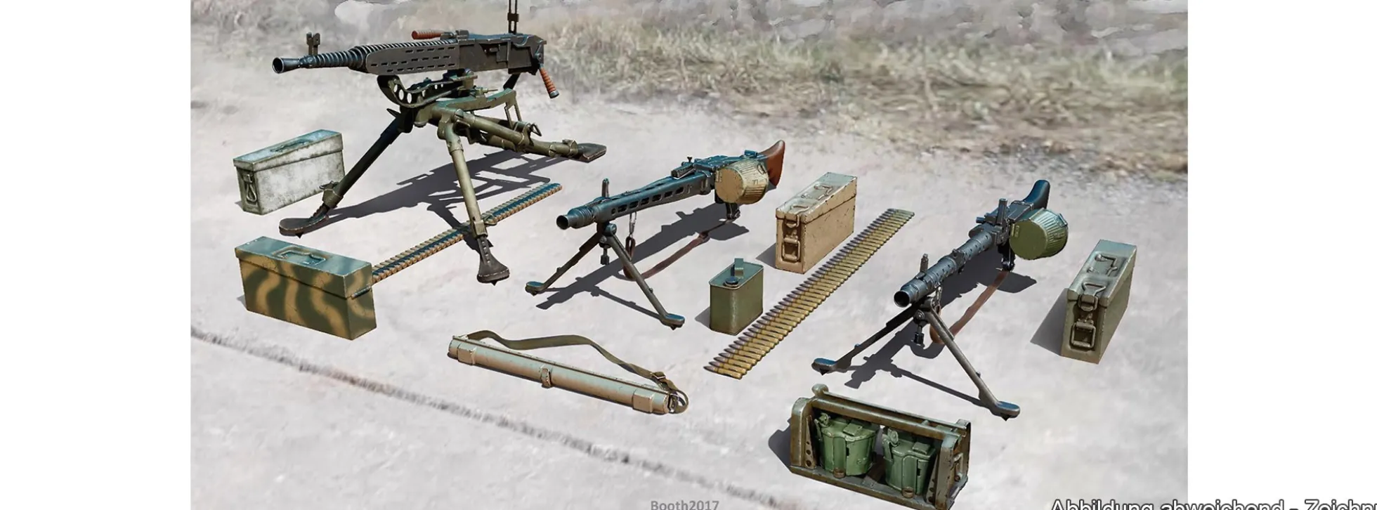 MiniArt 550035250 Deutsches Maschinengewehr-Set | Militär Bausatz 1:35