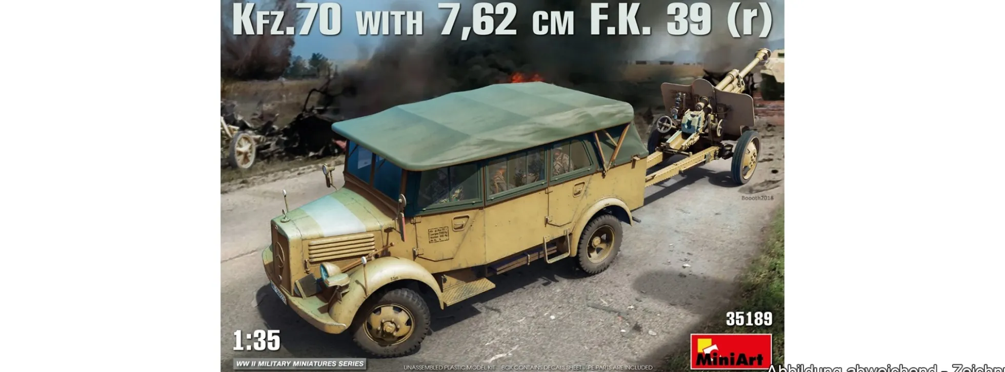 MiniArt 550035189 Dt. Kfz.70 mit Pak 7,62 cm FK 39r | Militär Bausatz 1:35