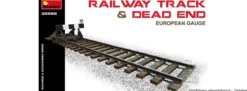 MiniArt 35568 Eisenbahnstrecke mit Prellblock Europäische Spurweite | Zubehör Bausatz 1:35