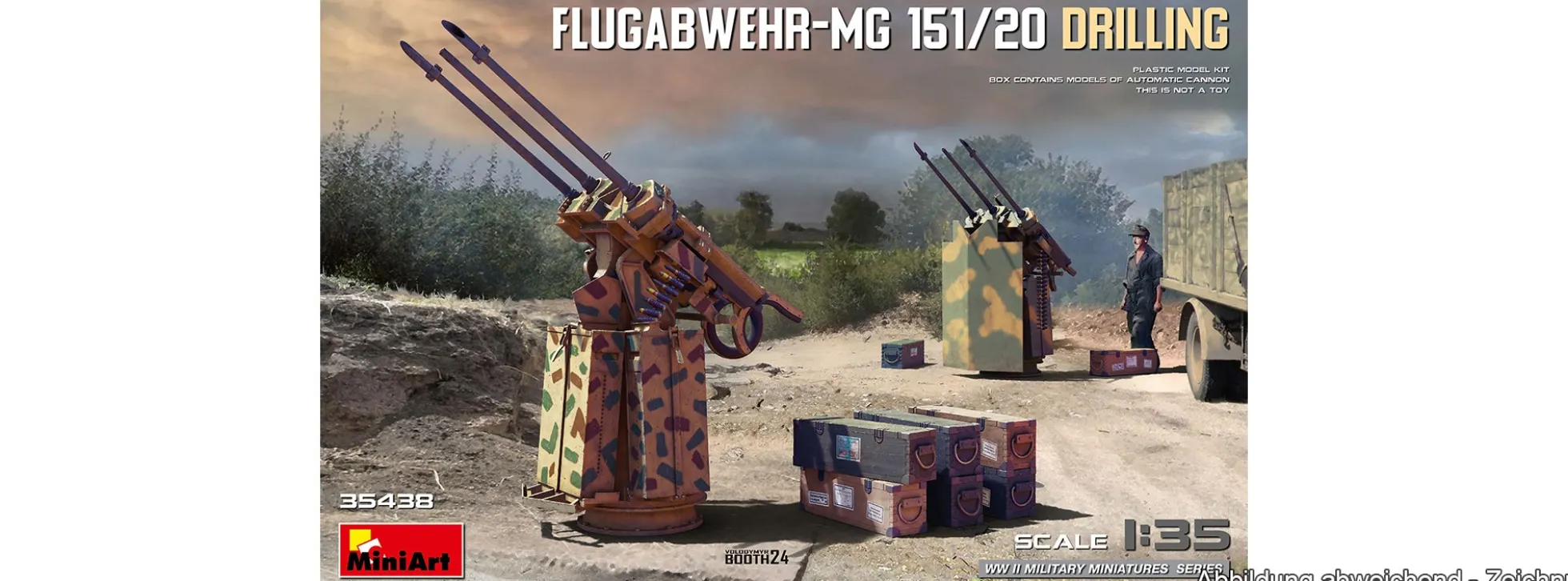 MiniArt 35438 Flugabwehr-MG 151/20 Drilling | Militär Bausatz 1:35