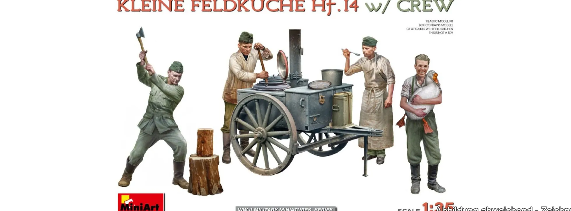 MiniArt 53011 Kleine Feldküche Hf.14 mit Personal | Militär Bausatz 1:35