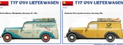 MiniArt 38040 Lieferwagen Typ 170V mit Zubehör | Auto Bausatz 1:35