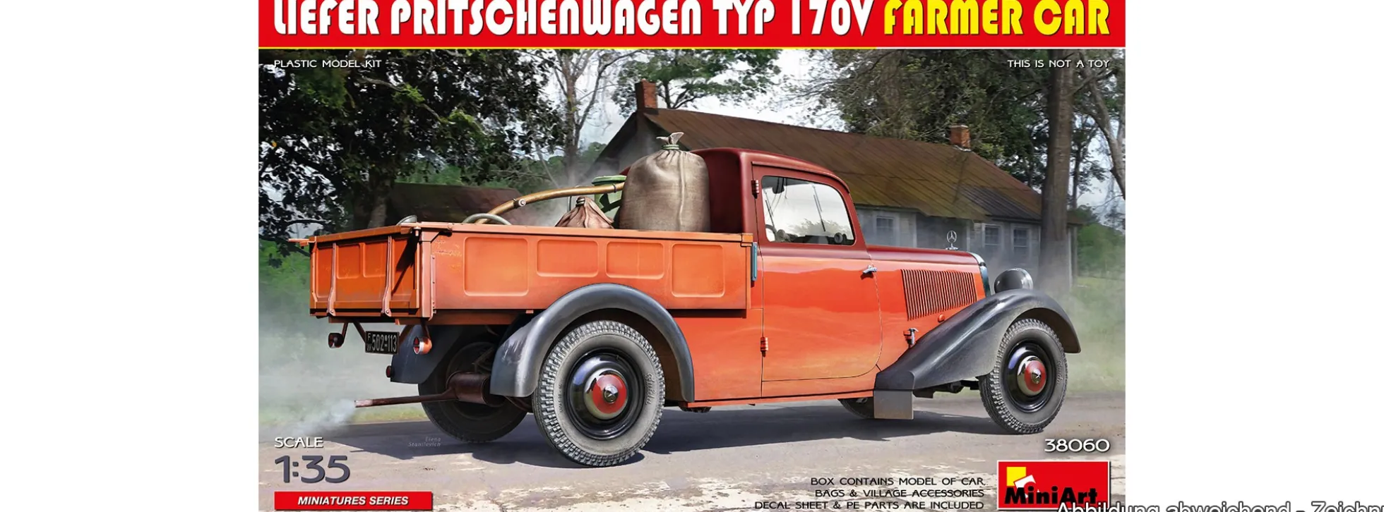 MiniArt 38060 Lieferwagen Typ 170V Pritsche Landwirtschaftliches Fahrzeug | Auto Bausatz 1:35