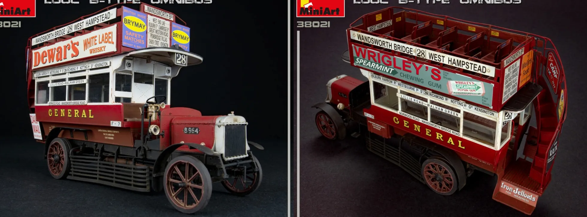 MiniArt 38021 London Omnibus LGOC Typ B | Bus Bausatz 1:35