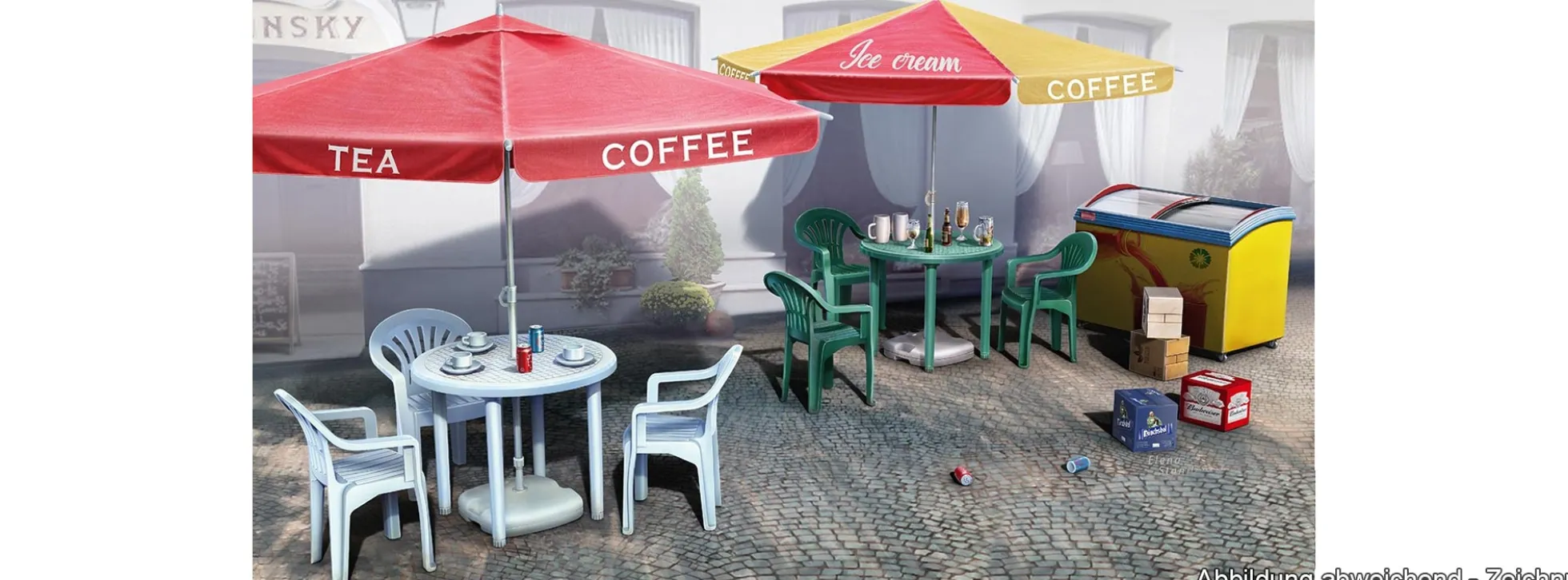 MiniArt 35610 Moderne Straßencafemöbel | Zubehör Bausatz 1:35