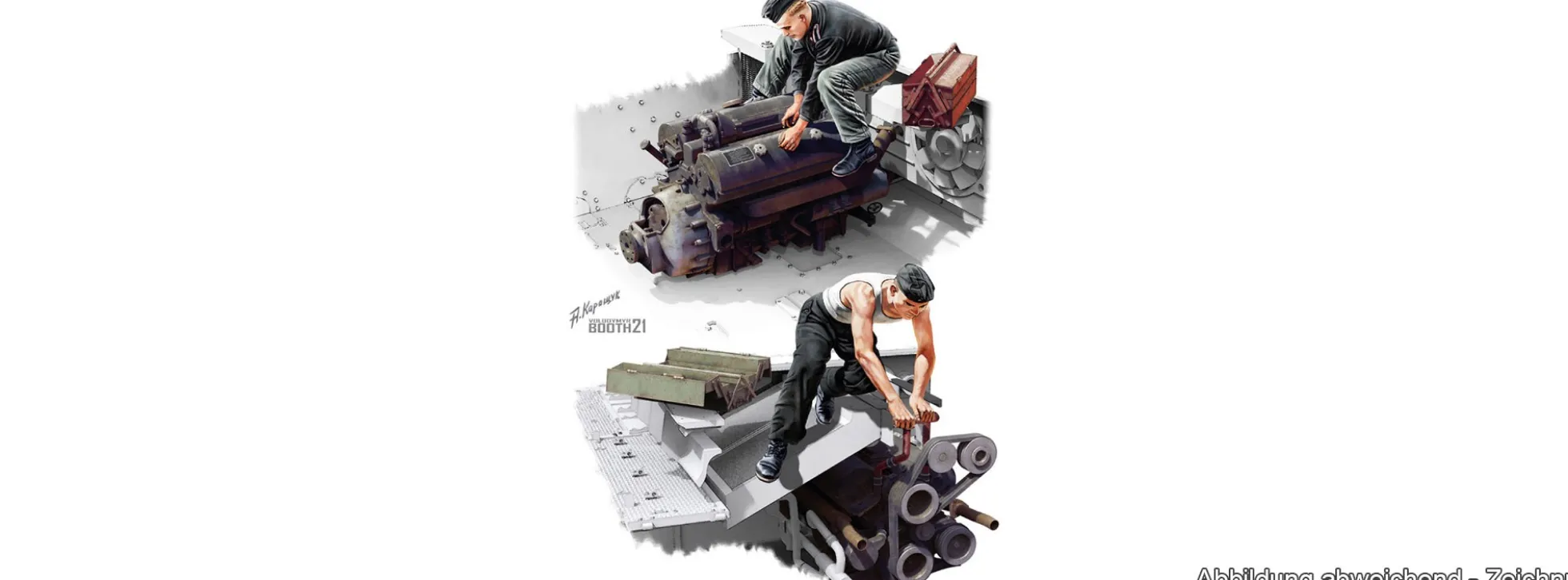 MiniArt 550035331 Panzer-Mechaniker Maybach HL 120 Motor | Figuren Bausatz 1:35