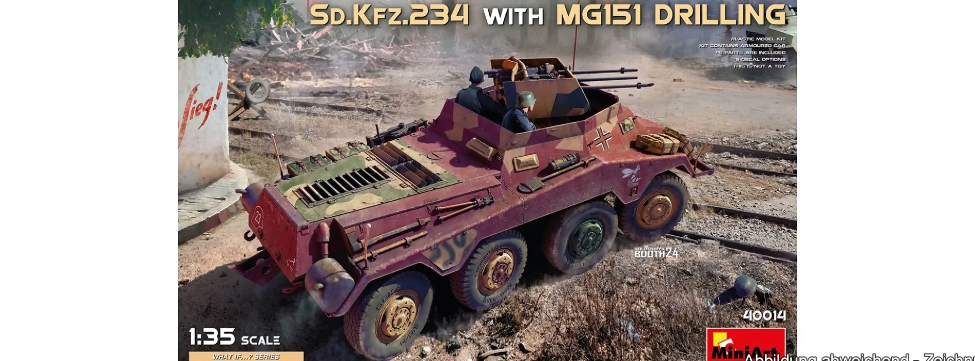 MiniArt 40014 Sd. Kfz. 234 mit MG151 Drilling | Panzer Bausatz 1:35