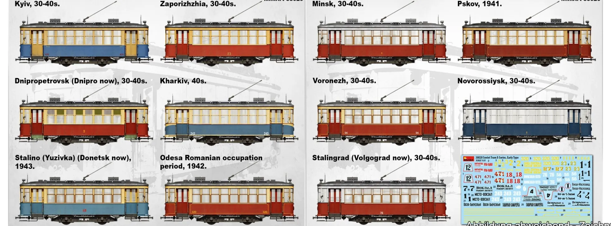 MiniArt 38020 Sowjetische Straßenbahn Kh Frühe Produktion | Zug Bausatz 1:35