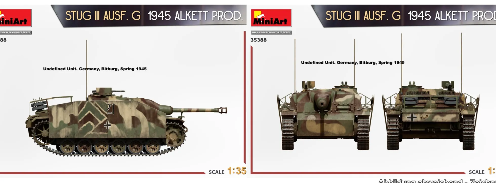 MiniArt 35388 StuG III Ausf.G 1945 Alkett Produktion | Panzer Bausatz 1:35