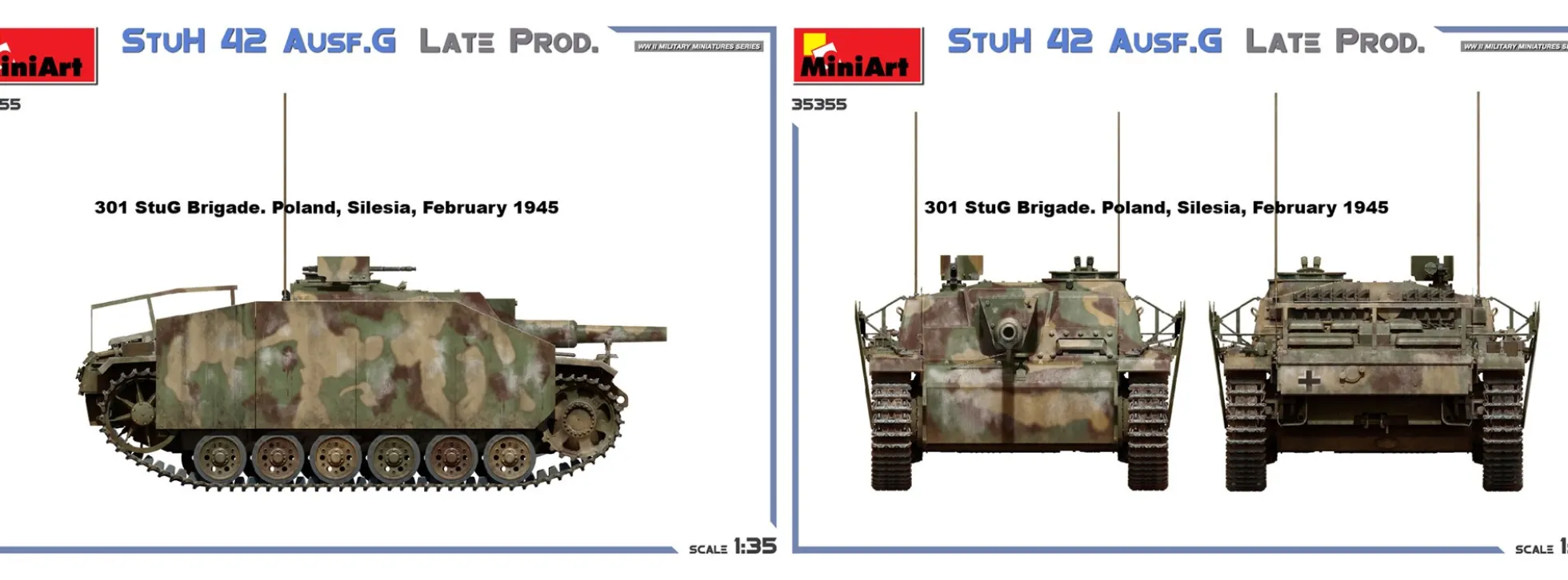 MiniArt 35355 StuH 42 Ausf. G Späte Produktion | Panzer Bausatz 1:35